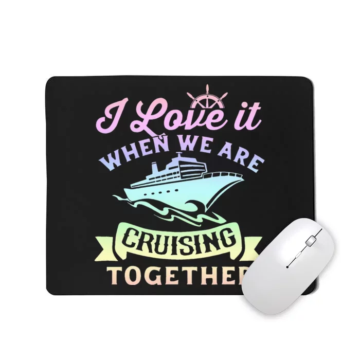 Matching Couple Cruising Vacation Cruise Ship Mousepad