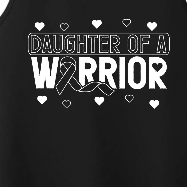 Melanoma Cancer Daughter Skin Cancer Ribbon Awareness Gift Performance Tank