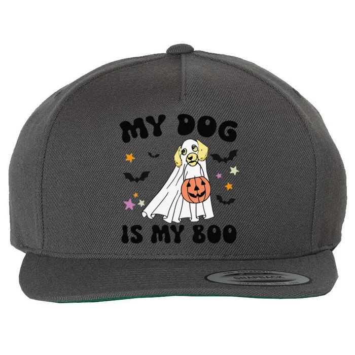 My Cream Dachshund Is My Boo Dog Lover Halloween Wool Snapback Cap