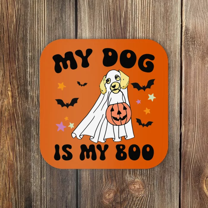 My Cream Dachshund Is My Boo Dog Lover Halloween Coaster