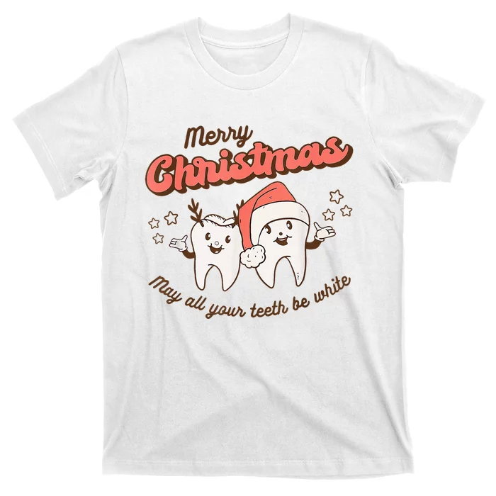 Merry Christmas Dental Snowman Festive Holiday Gift T-Shirt