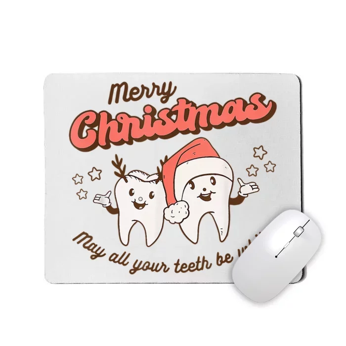 Merry Christmas Dental Snowman Festive Holiday Gift Mousepad