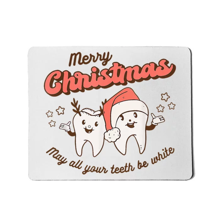 Merry Christmas Dental Snowman Festive Holiday Gift Mousepad