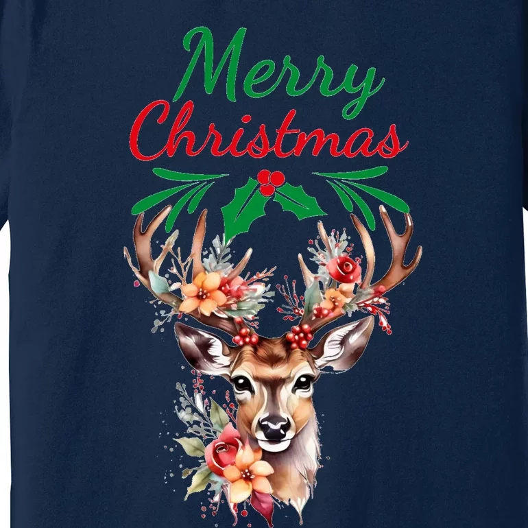 Merry Christmas Deer Premium T-Shirt