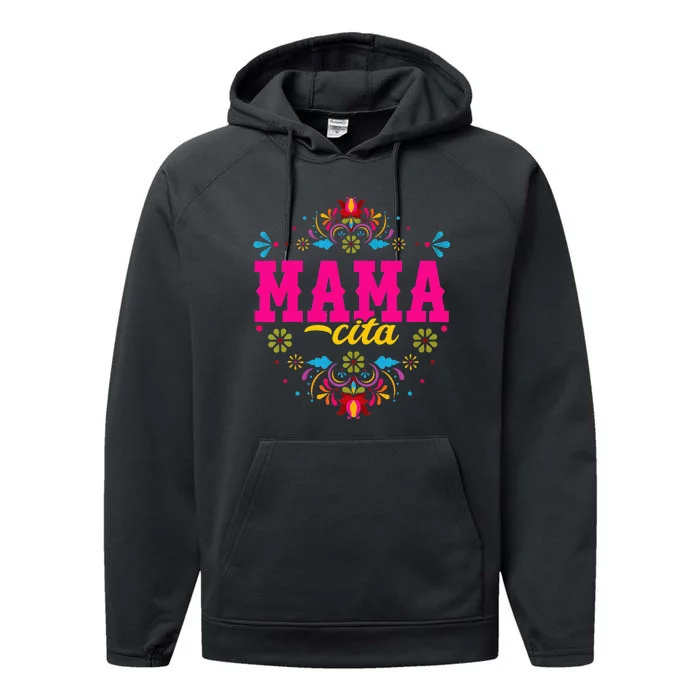 Mamacita Cinco De Mayo Fiesta Mexican Performance Fleece Hoodie