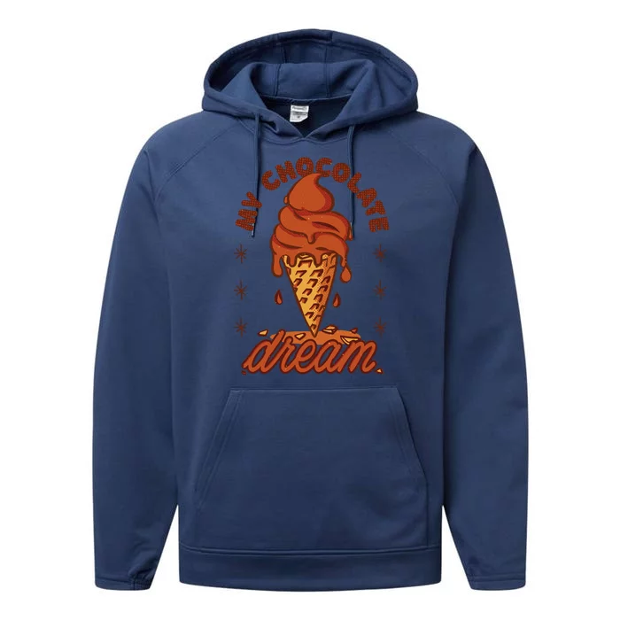 My Chocolate Dream Ice Cream Performance Fleece Hoodie