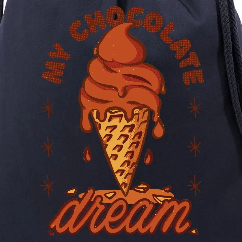 My Chocolate Dream Ice Cream Drawstring Bag