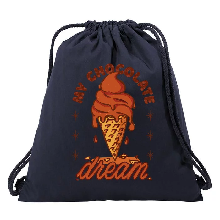 My Chocolate Dream Ice Cream Drawstring Bag