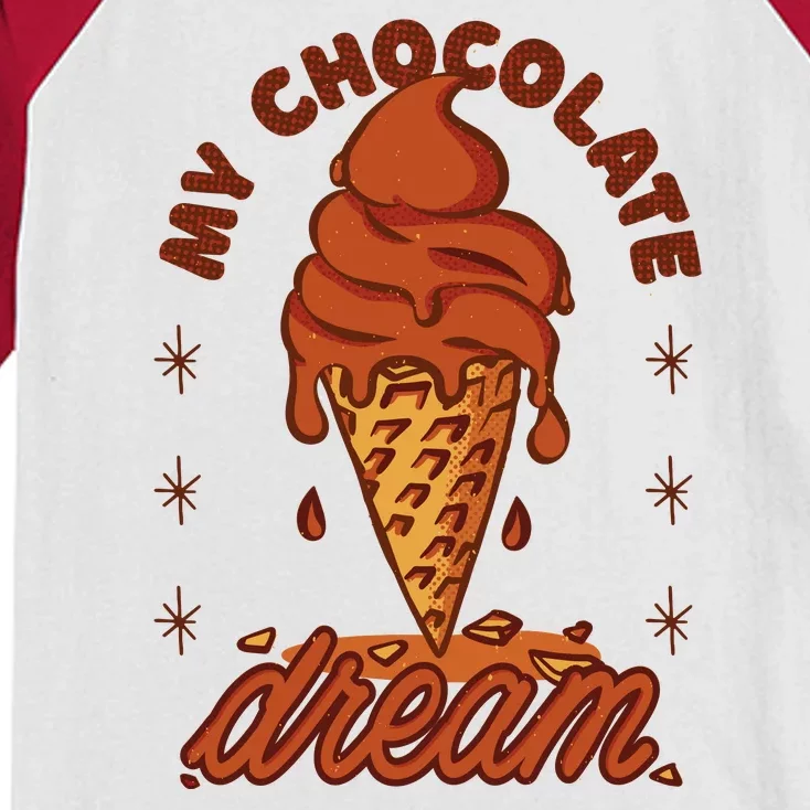 My Chocolate Dream Ice Cream Kids Colorblock Raglan Jersey