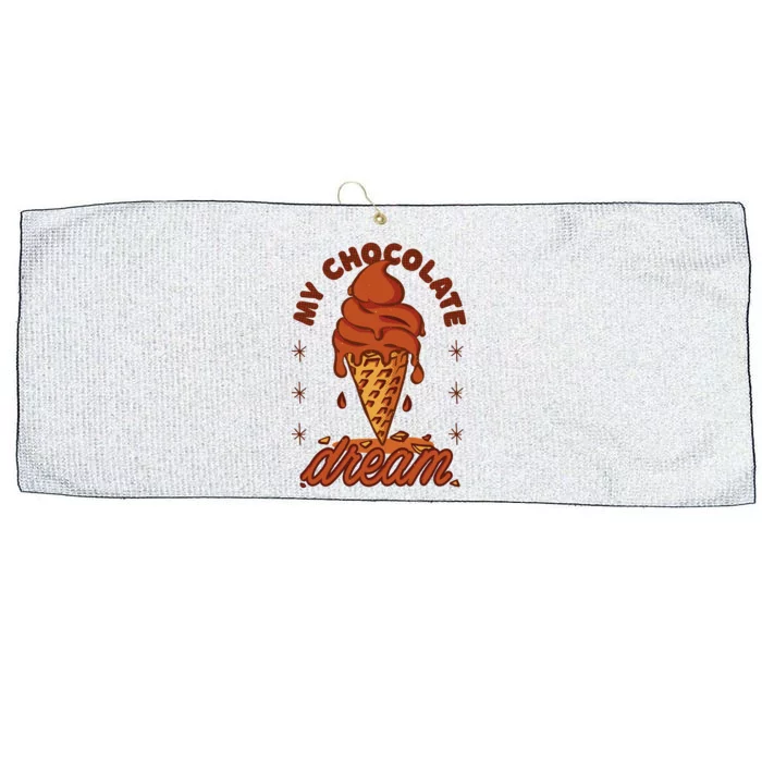 My Chocolate Dream Ice Cream Large Microfiber Waffle Golf Towel