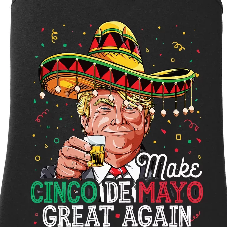 Make Cinco de Mayo Great Again Trump Sombrero Essential Ladies Essential Tank