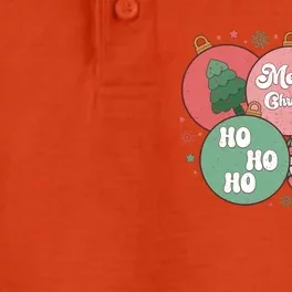 Merry Christmas Disco Ball Ho Ho Ho Dry Zone Grid Performance Polo