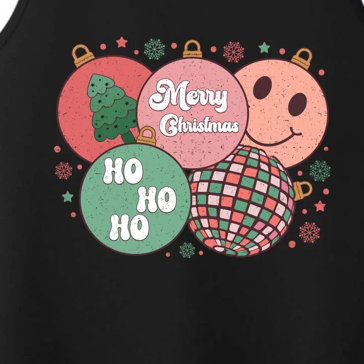 Merry Christmas Disco Ball Ho Ho Ho Performance Tank