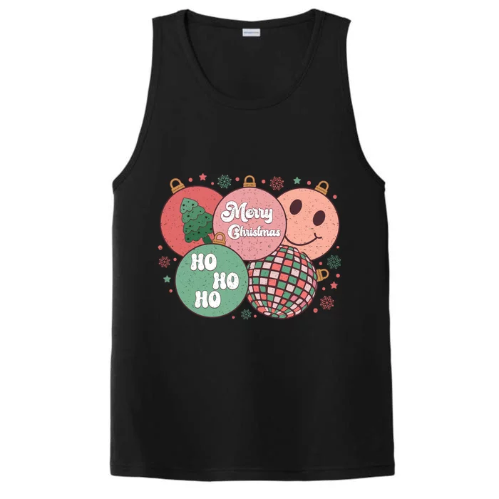 Merry Christmas Disco Ball Ho Ho Ho Performance Tank