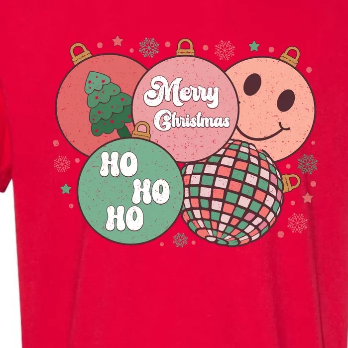 Merry Christmas Disco Ball Ho Ho Ho Garment-Dyed Heavyweight T-Shirt