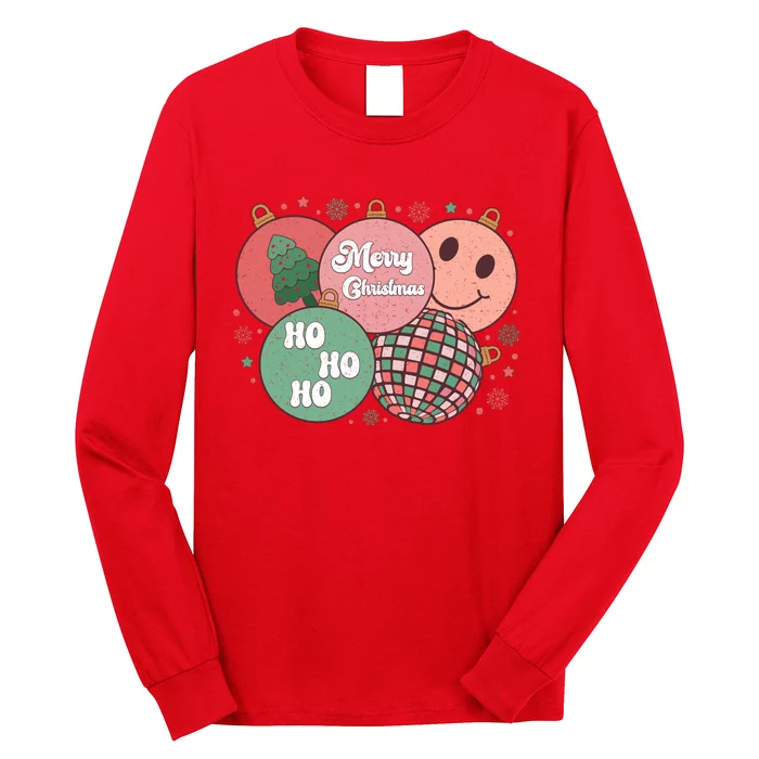 Merry Christmas Disco Ball Ho Ho Ho Long Sleeve Shirt