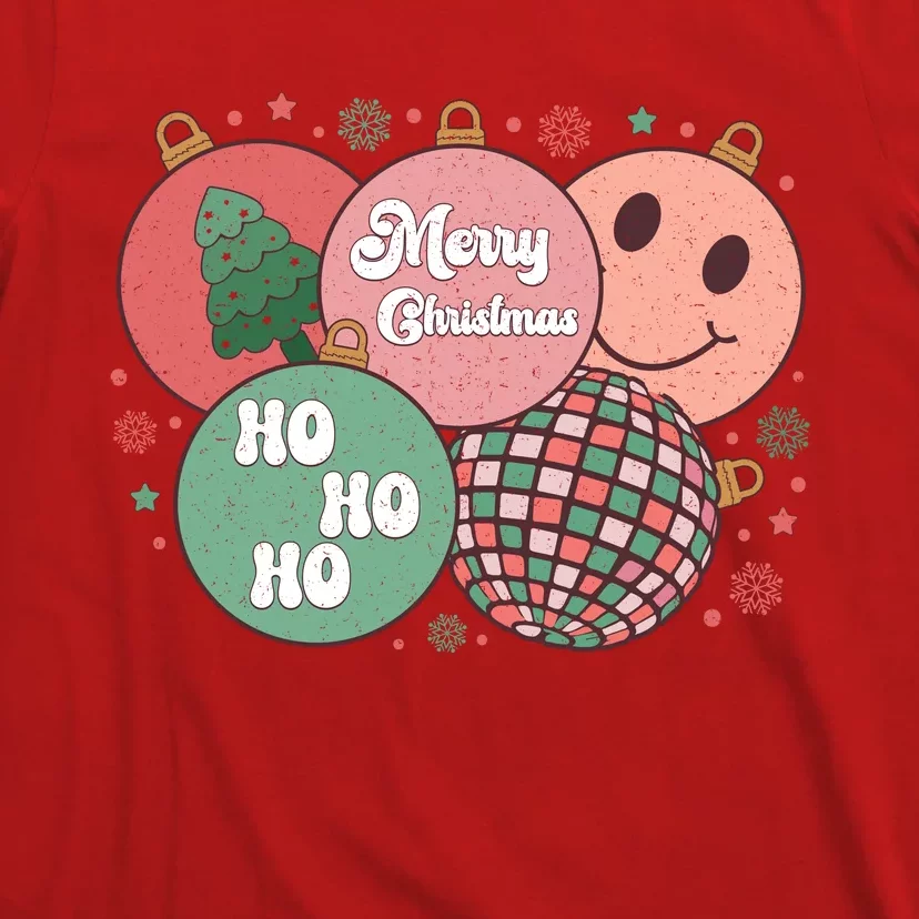 Merry Christmas Disco Ball Ho Ho Ho T-Shirt