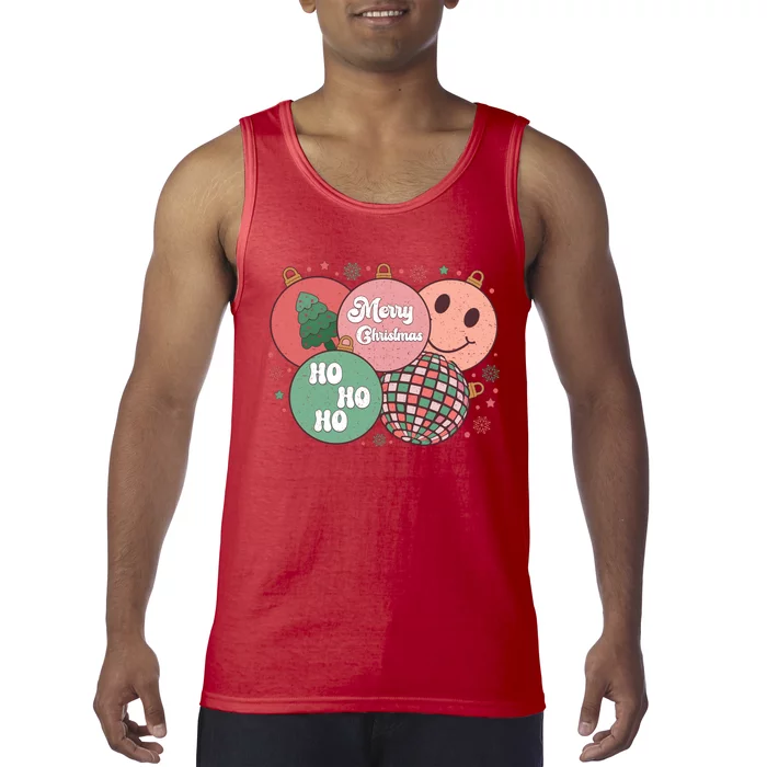 Merry Christmas Disco Ball Ho Ho Ho Tank Top