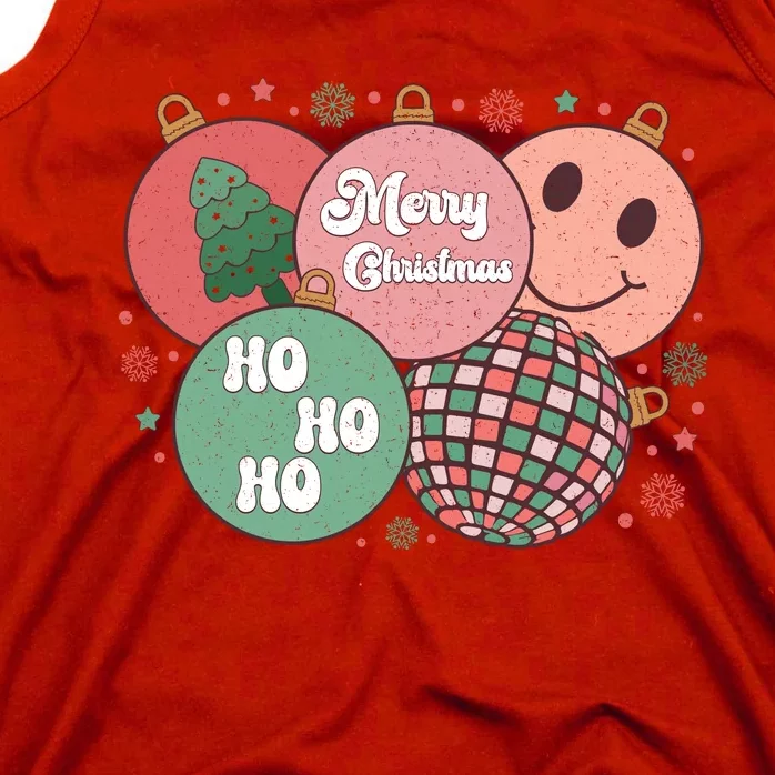 Merry Christmas Disco Ball Ho Ho Ho Tank Top