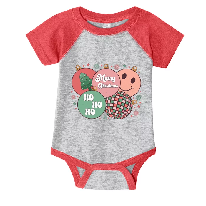 Merry Christmas Disco Ball Ho Ho Ho Infant Baby Jersey Bodysuit