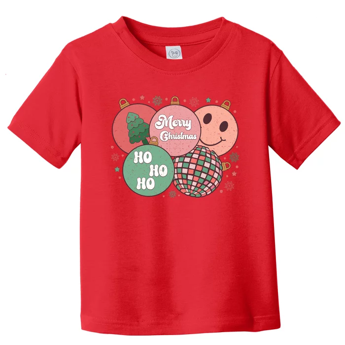 Merry Christmas Disco Ball Ho Ho Ho Toddler T-Shirt