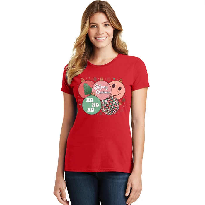 Merry Christmas Disco Ball Ho Ho Ho Women's T-Shirt