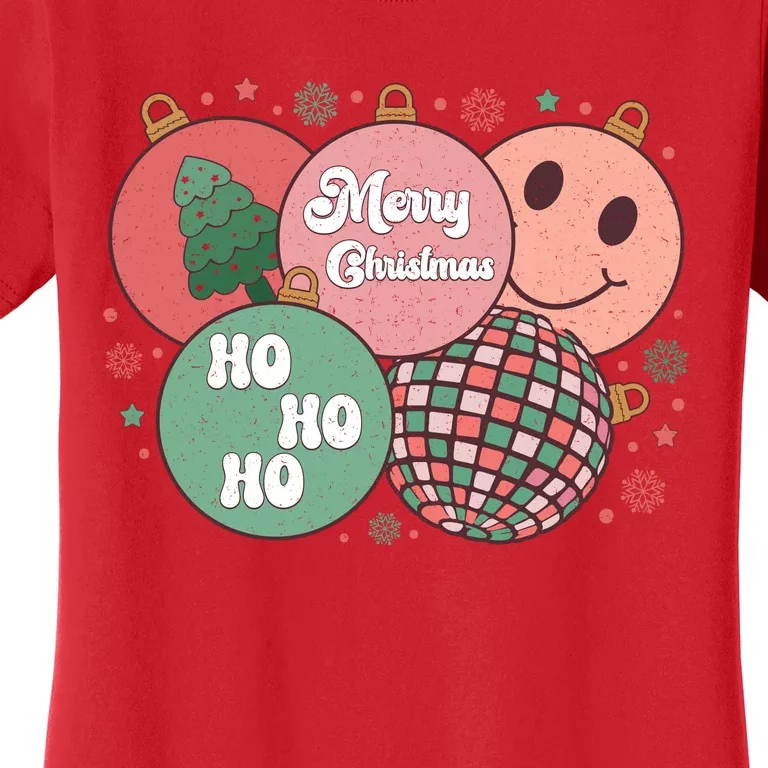 Merry Christmas Disco Ball Ho Ho Ho Women's T-Shirt