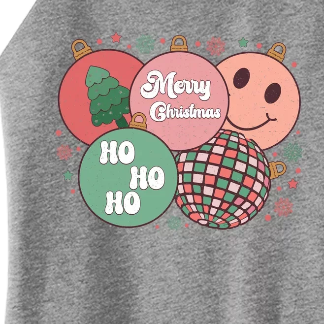 Merry Christmas Disco Ball Ho Ho Ho Women’s Perfect Tri Rocker Tank