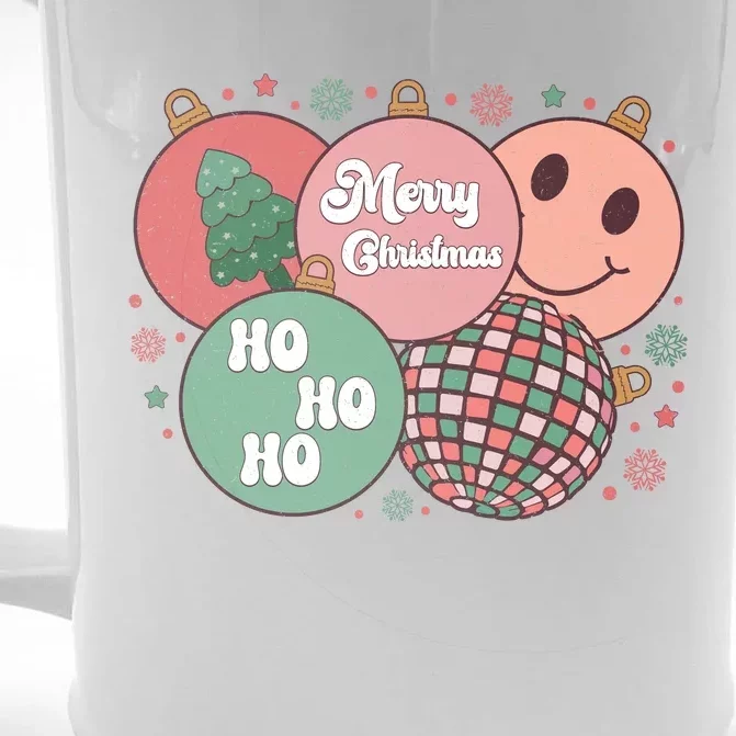 Merry Christmas Disco Ball Ho Ho Ho Front & Back Beer Stein