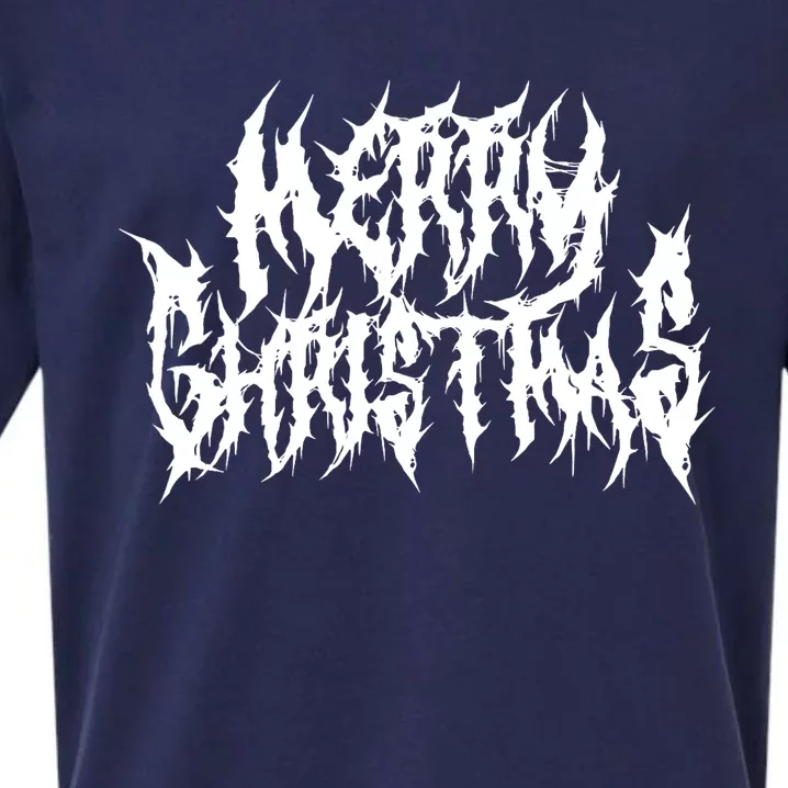 Merry Christmas. Death Metal Black Metal Funny Goth Xmas Sueded Cloud Jersey T-Shirt