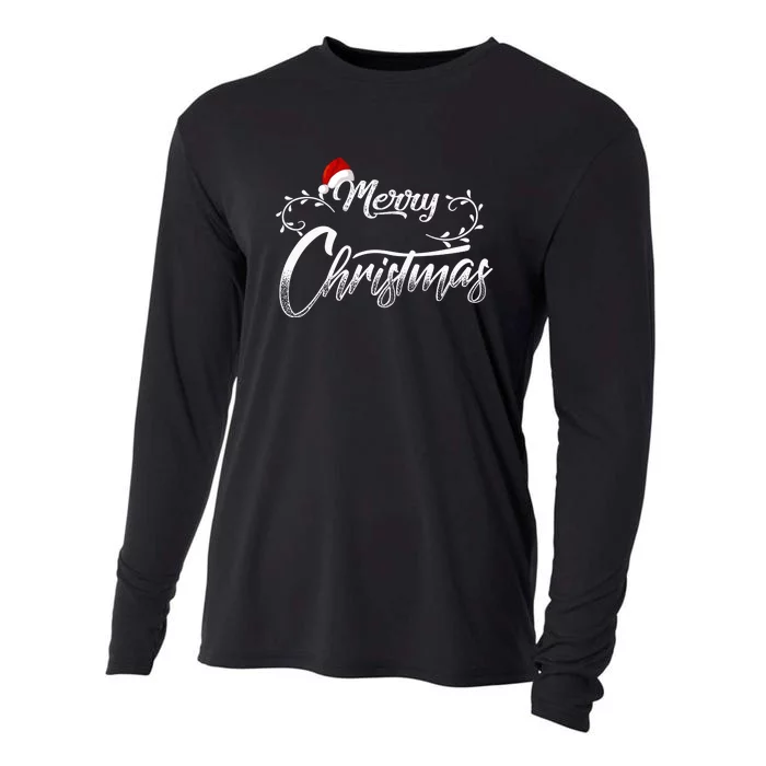 Merry Christmas Design For Your Christmas Holiday Cooling Performance Long Sleeve Crew