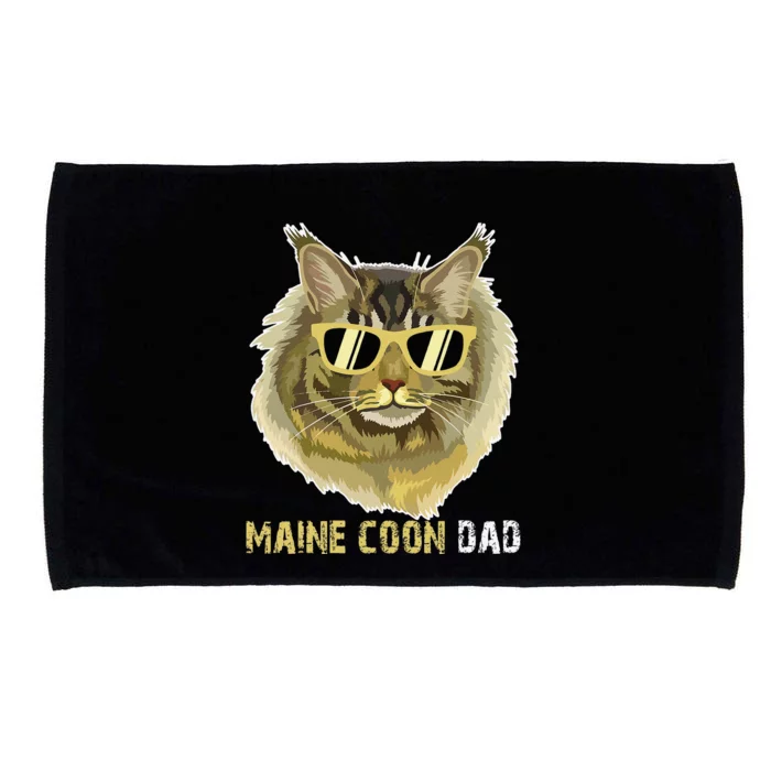 Maine Coon Dad For Cat Lovers Fathers Day Tee Microfiber Hand Towel