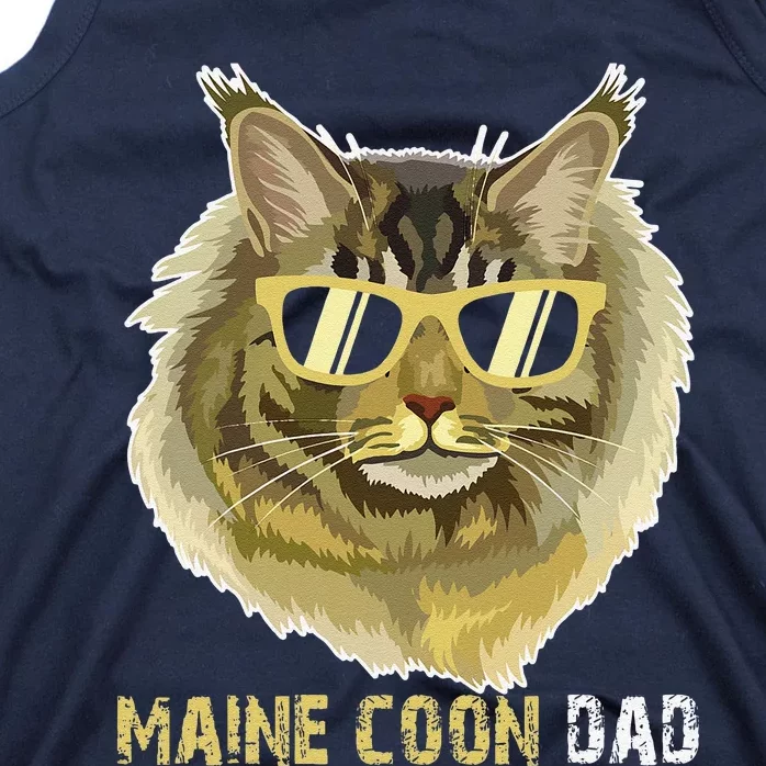 Maine Coon Dad For Cat Lovers Fathers Day Tee Tank Top