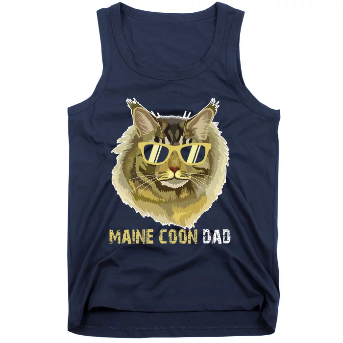 Maine Coon Dad For Cat Lovers Fathers Day Tee Tank Top