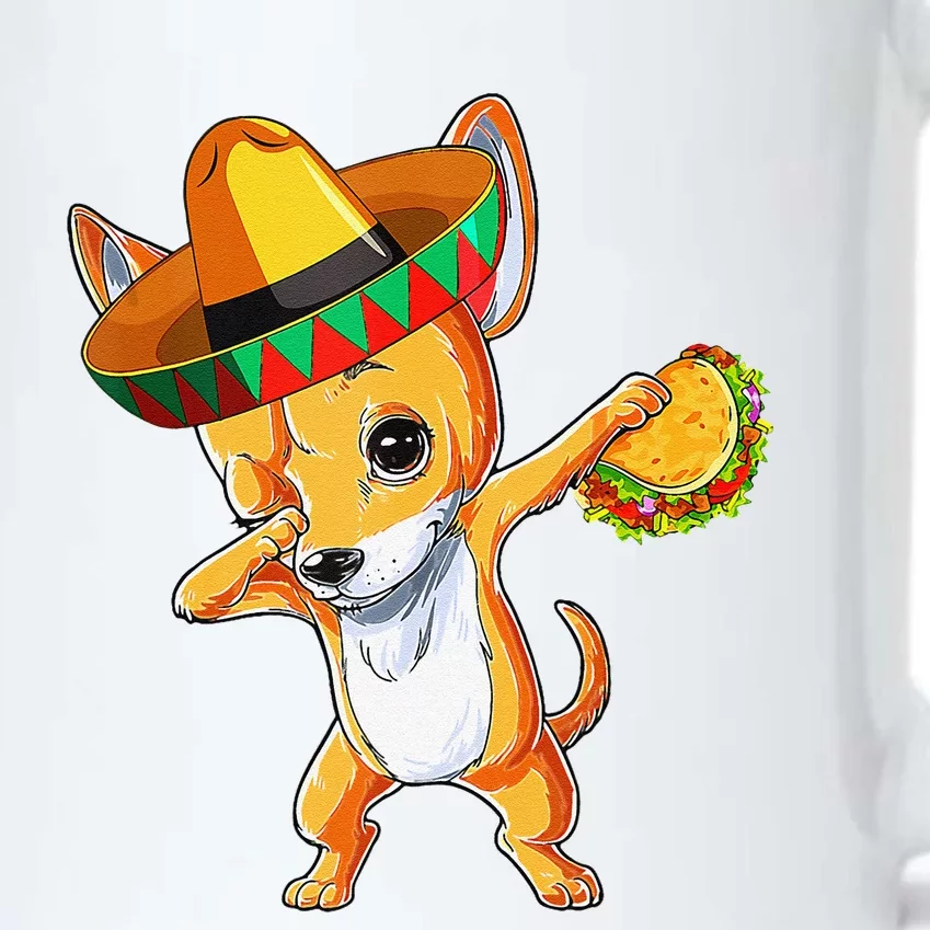 Mexican Chihuahua Dog Dabbing Sombrero Taco Cinco De Mayo Black Color Changing Mug