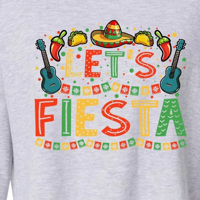 Mexican Cinco De Mayo Fiesta Women Sombrero Cropped Pullover Crew