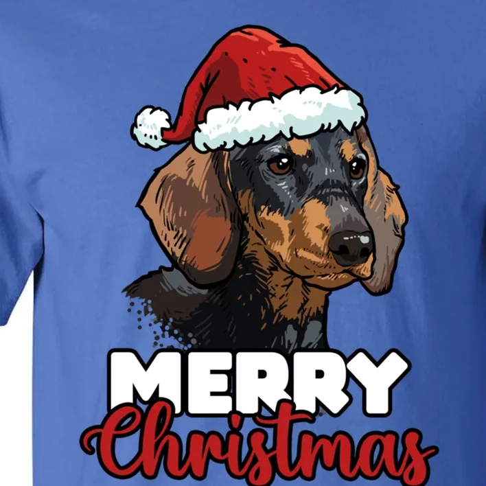 Merry Christmas Dachshund Dog Lover Gift Tall T-Shirt