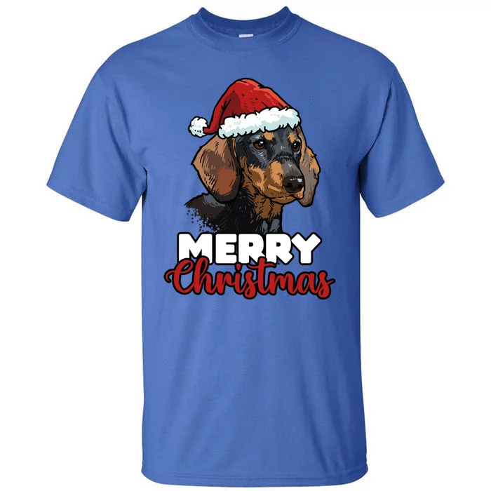 Merry Christmas Dachshund Dog Lover Gift Tall T-Shirt