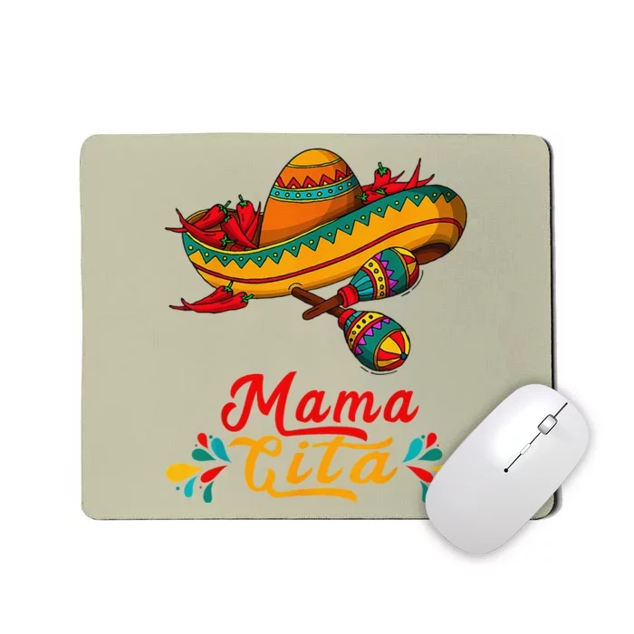 Mamacita Cinco De Mayo Taco Fiesta Mom Funny Mexican Gift Mousepad