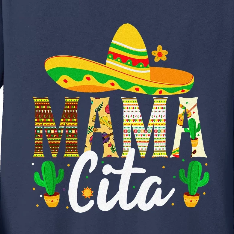 Mamacita Cinco De Mayo 5 De Mayo Cactus Fiesta MotherS Day Kids Long Sleeve Shirt