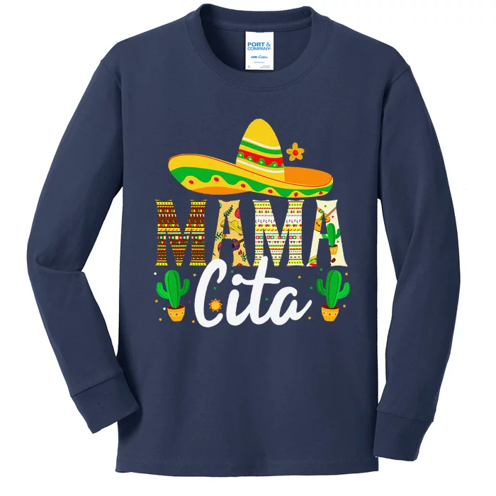 Mamacita Cinco De Mayo 5 De Mayo Cactus Fiesta MotherS Day Kids Long Sleeve Shirt