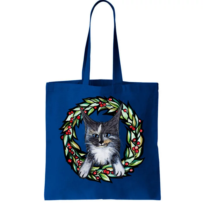 Maine Coon Dilute Calico Cat Christmas Funny Gift Tote Bag