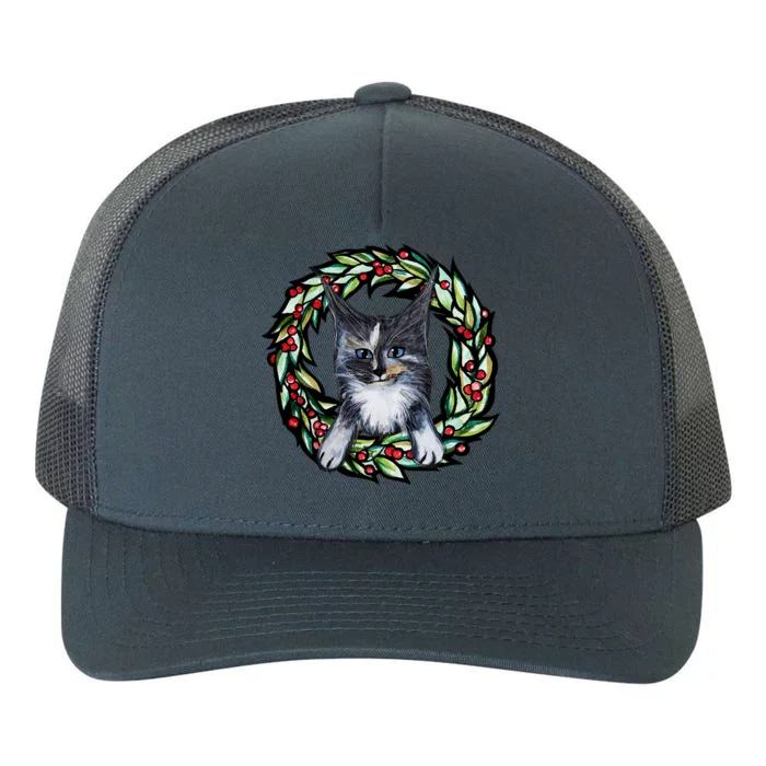 Maine Coon Dilute Calico Cat Christmas Funny Gift Yupoong Adult 5-Panel Trucker Hat