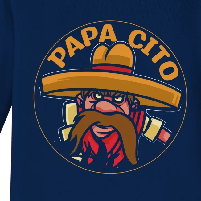 Mexican Cinco De Mayo Party Papa Cito Gift Baby Long Sleeve Bodysuit