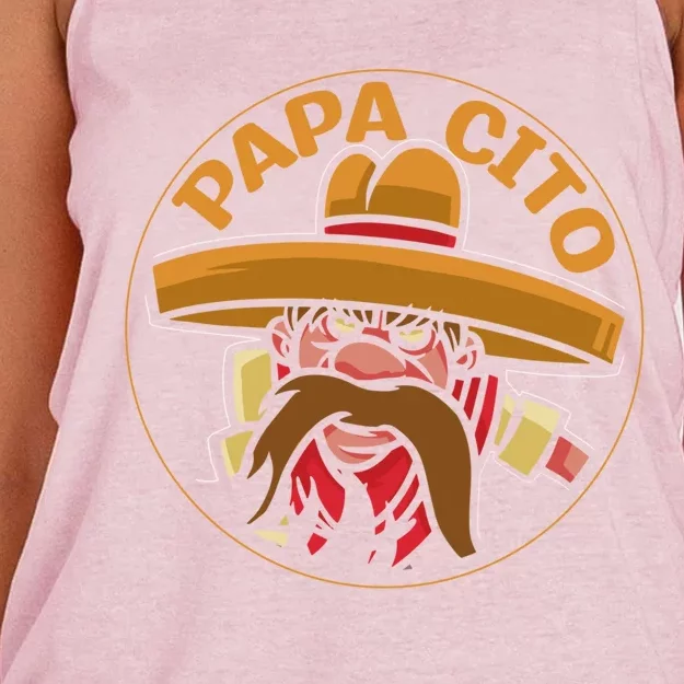 Mexican Cinco De Mayo Party Papa Cito Gift Women's Knotted Racerback Tank