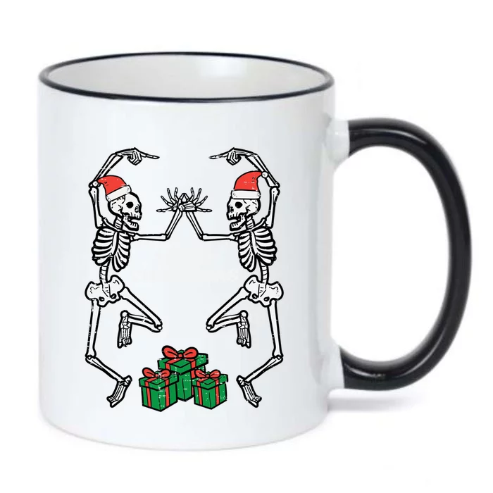 Merry Christmas Dancing Skeletons Funny Xmas Great Gift Black Color Changing Mug