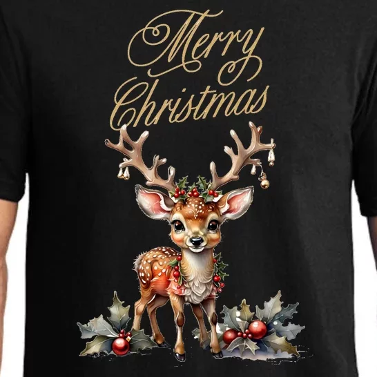 Merry Christmas Deer Pajama Set