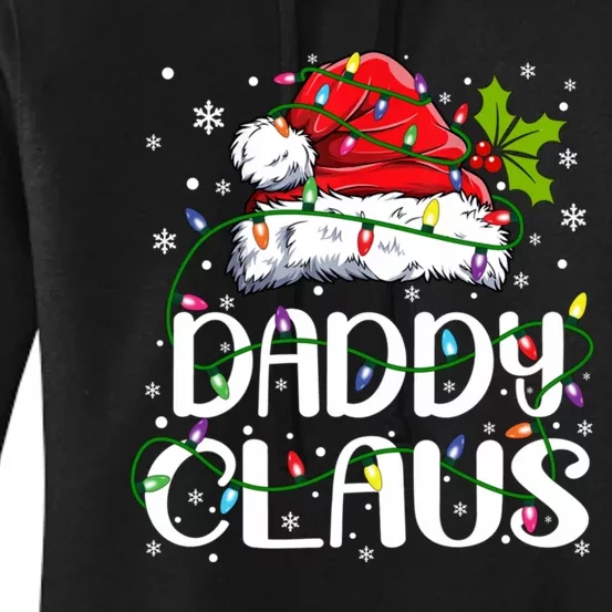 Merry Christmas Daddy Claus Santa Hat Funny Xmas Vibes Dad Women's Pullover Hoodie