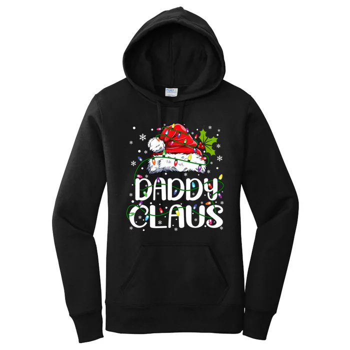 Merry Christmas Daddy Claus Santa Hat Funny Xmas Vibes Dad Women's Pullover Hoodie