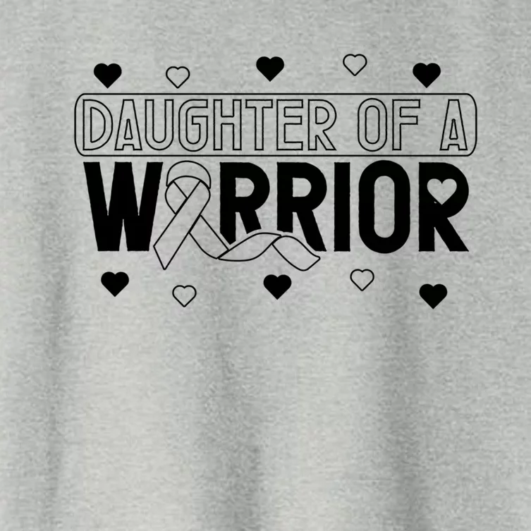 Melanoma Cancer Daughter Skin Cancer Ribbon Awareness Meaningful Gift Women's Crop Top Tee